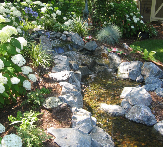 diy backyard waterfall